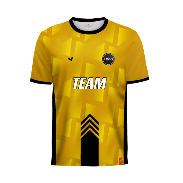 Yellow soccer team uniform jersey wholesale, MOQ 11 Pcs