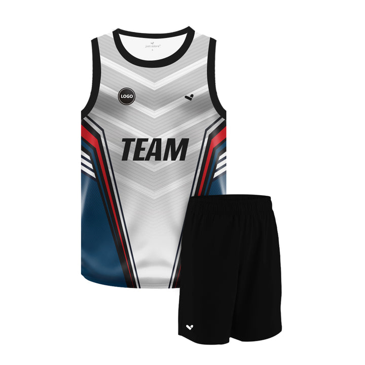 Multicolor Basketball Team Uniform Jersey and Plain Shorts Set MOQ 6 Pcs - Just Adore