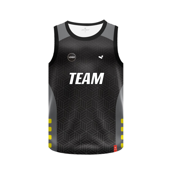 Black and Grey Sublimation printed Basketball jersey, MOQ 6 Pcs