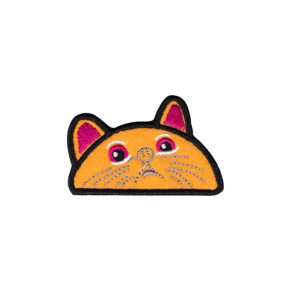 Colorful cat, Iron on embroidery patch for kids