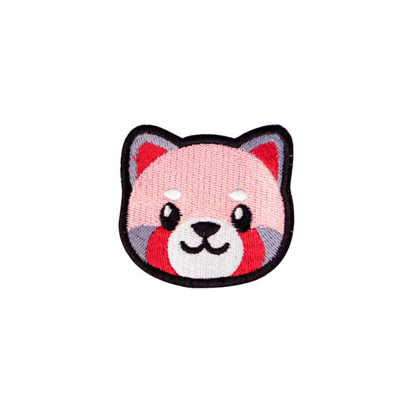 Pink panda embroidery patch -  Iron on