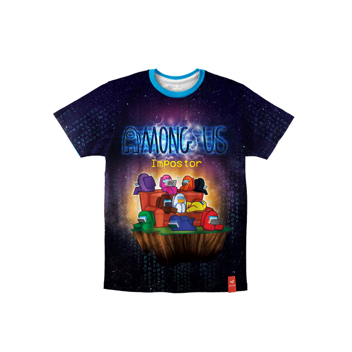Among Us Imposter Shirt shop online, Buy Multicolor printed Among Us kids clothes online, Order among us t shirts at online store, Purchase full sublimation printed kids gamming tees only at Just Adore®