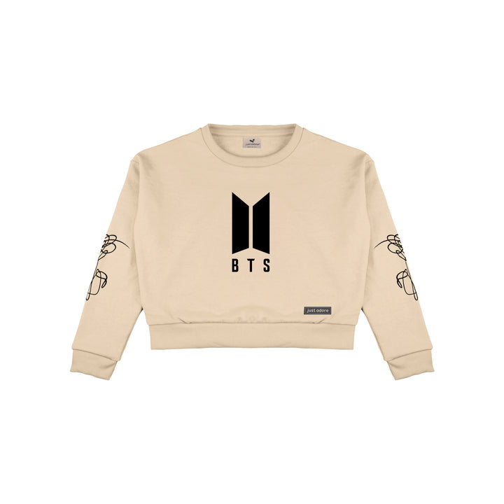Oversized Women BTS Crop Sweatshirt - Just Adore