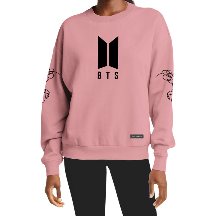 BTS love yourself Oversized Sweatshirts, Women BTS Sweatshirt