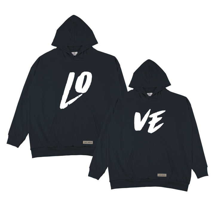 Oversized Couples Love Hoodie - Just Adore