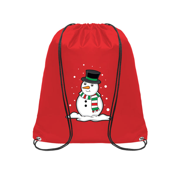 Christmas Snowman Gifts String Bag