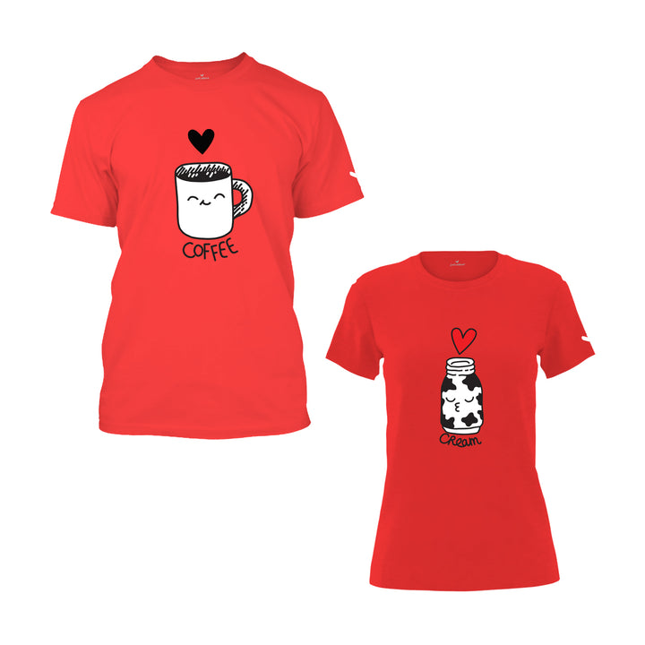 Best Customized shirts for couples online, Buy funny matching t-shirts for couples online, Unique couple t-shirt designs at online store, Order couple t-shirts online uae at Just Adore