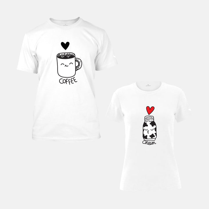 Best Customized shirts for couples online, Buy funny matching t-shirts for couples online, Unique couple t-shirt designs at online store, Order couple t-shirts online uae at Just Adore