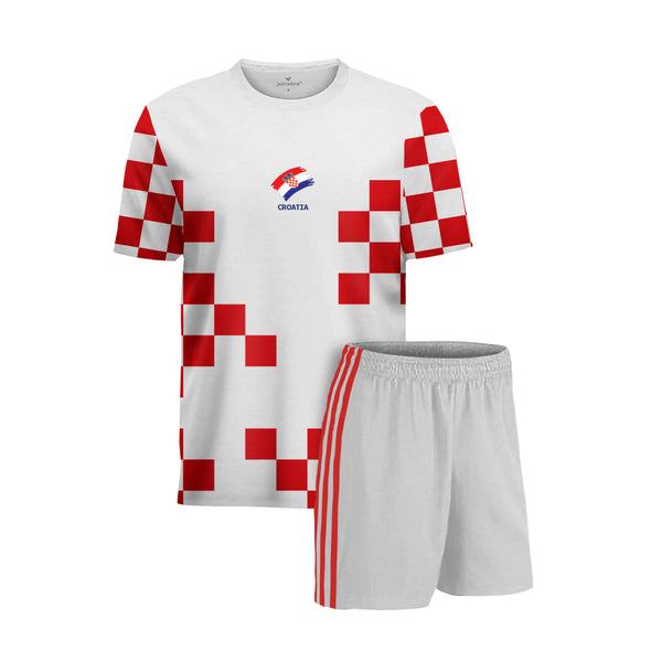 Croatia Football Team Fans Home Jersey Set