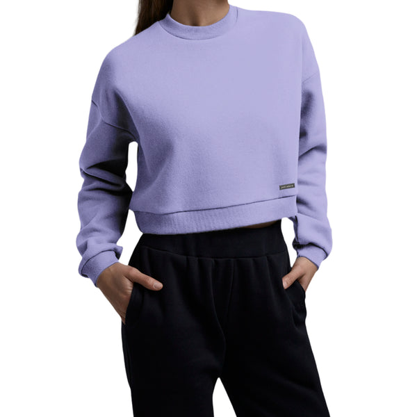 Oversized Women Crop Sweatshirt - Blank