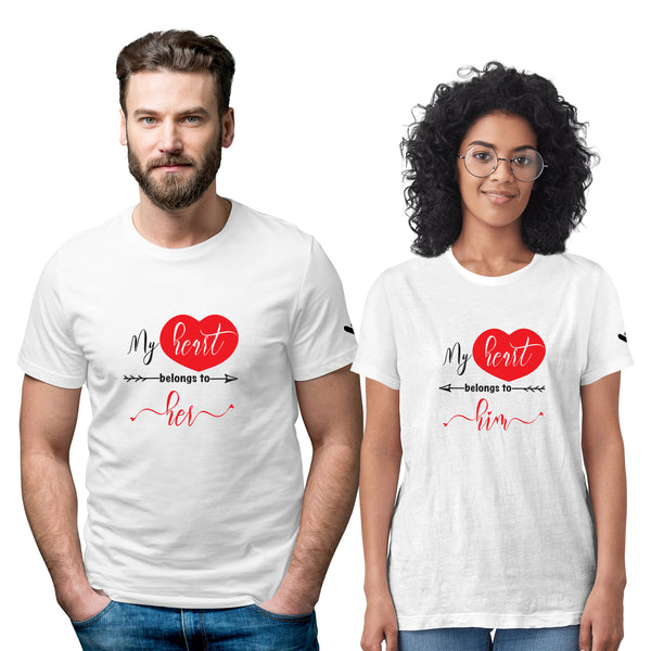 My Heart Belongs Couple T-shirt