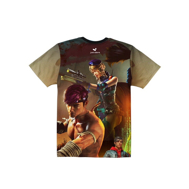 Free Fire Characters Sublimation Printed Kids Tshirt - Just Adore