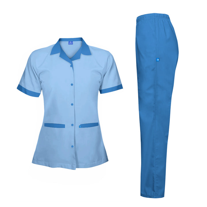 House cleaner uniform shop Online, Shop Cleaning uniform shirts at online store, Order Ladies Cleaning Uniforms online all over UAE, Purchase Premium clearers uniform shirt with pant set  for female only at Just Adore®