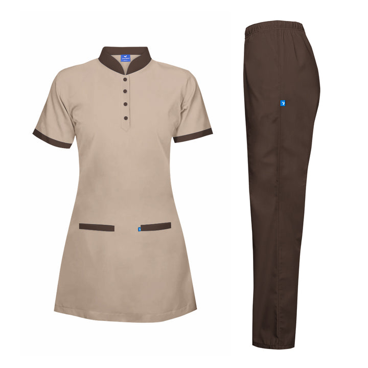 Housekeeping uniform in Hotels Online, Shop Cleaning tunics with Pockets buy online , Buy stylish housekeeping uniforms online all over UAE, Order uniform for housekeeping staff of female only at Just Adore®