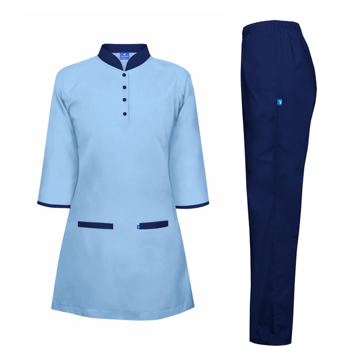 Housekeeping uniform for Cleaning staff Buy Online, Shop Full sleeve Cleaning tunics with Pockets buy online , Buy Long Length housekeeping uniforms online all over UAE, Order uniform for housekeeping staff of female only at Just Adore®