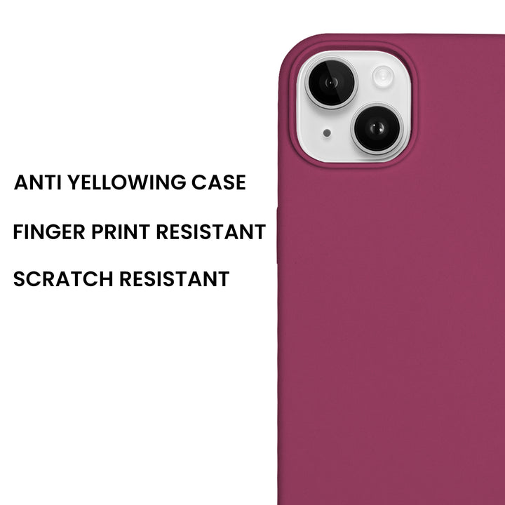 Silicone Case for iPhone 14, Matt Finish, Hard Case - 10 Colors - Just Adore