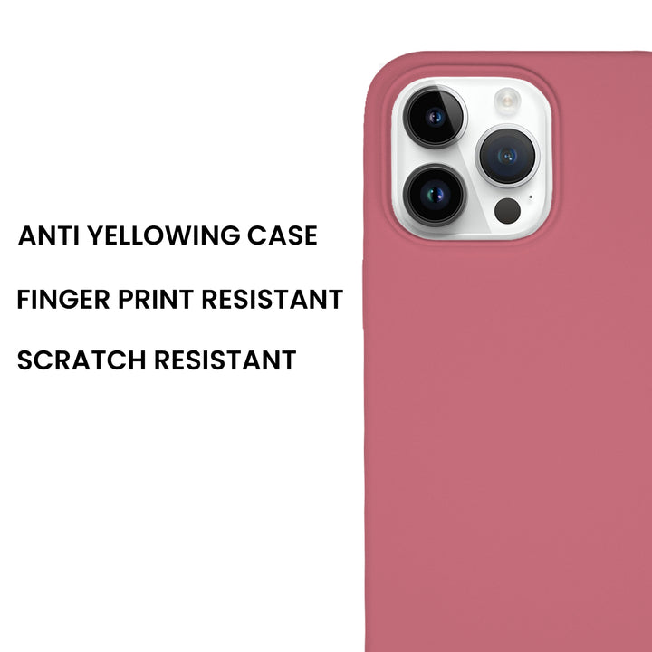 Silicone Case for iPhone 14 Pro Max, Matt Finish, Hard Case - 10 Colors - Just Adore