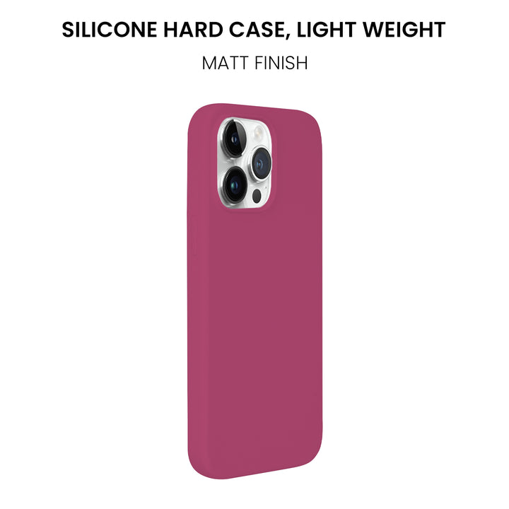 Silicone Case for iPhone 14 Pro Max, Matt Finish, Hard Case - 10 Colors - Just Adore