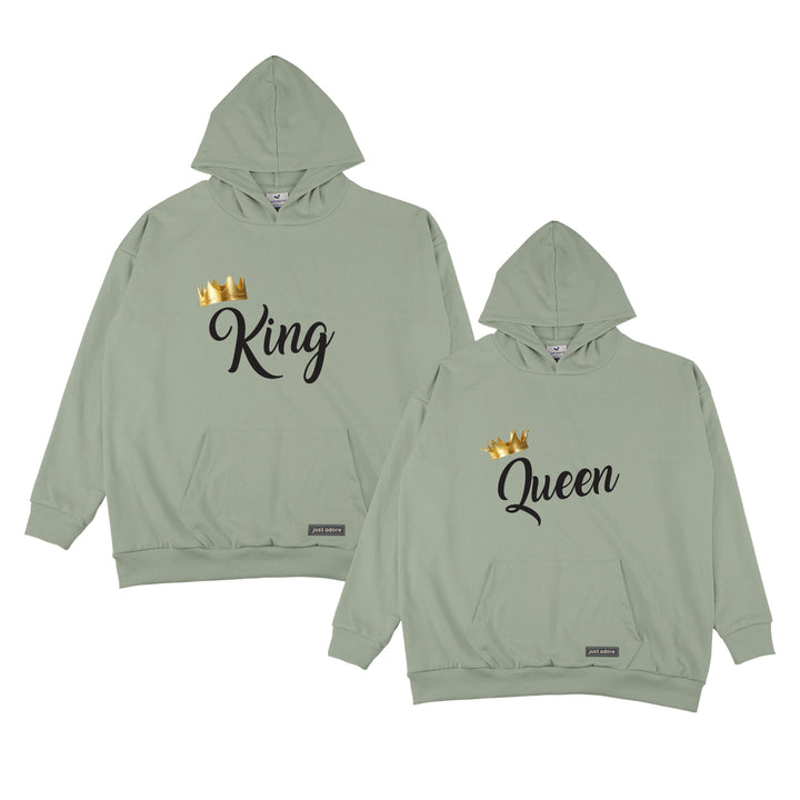 King and Queen Oversized Couples Hoodie - Just Adore