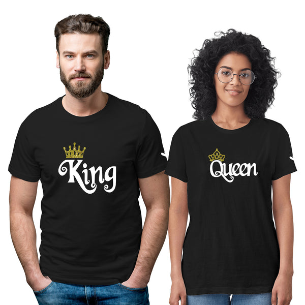 Shop online King and Queen shirts in Store, Order King T-shirt online, Buy king and queen outfits for couples at online store, Order King and Queen Birthday Shirts at Just Adore