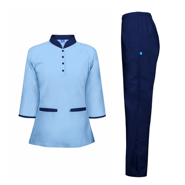 Shop Long sleeve shirts for ladies Online, Maid uniform dress set at buy online, Purchase Household uniform with long sleeve online all over UAE, Order Premium house cleaner uniform for female only at Just Adore®