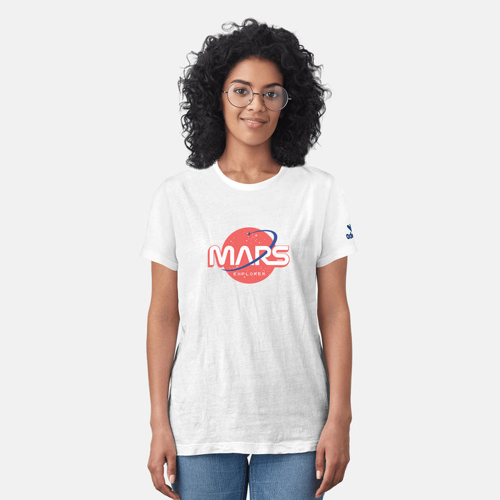 Mars Tee. Round Neck Tees for Women. All day comfortable go to Tees Designed in such a way that you can pair it up with the Jean by creating a super stylish look. Shop Only at Just Adore.