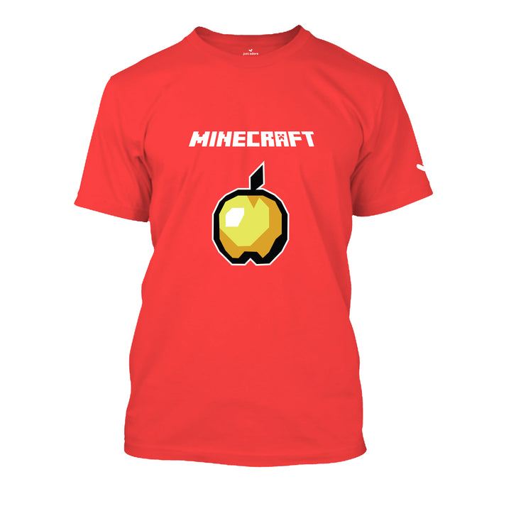 Shop Minecraft Apple Designed Tshirts Online, Buy Minecraft Yellow Apple T-shirt for Kids at online,, Order Minecraft Video Gamer Merchandises for Kids and Adult at Just Adore®