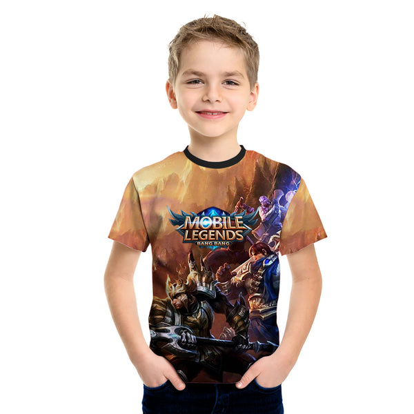  Mobile Legends Bang Bang shirts sublimation printed shop online, Buy Multicolor printed  Mobile Legends kids clothes online, Order  Mobile Legends printed kids tees at online store, Purchase full sublimation printed kids gamming tees only at Just Adore