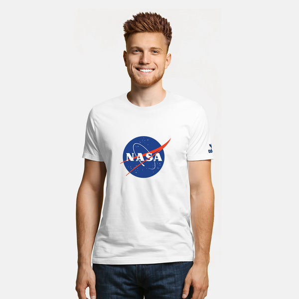 NASA Tshirt. Round Neck Men Tshirts with NASA printed at the front. Shop Online only at Just Adore UAE branded shopping website.    NASA Organic Cotton Tshirt. Round Neck T-shirt for Men. All day comfortable go to T-shirt. Designed in such a way that you can pair it up with the Jean by creating a super stylish look. Shop Only at Just Adore.