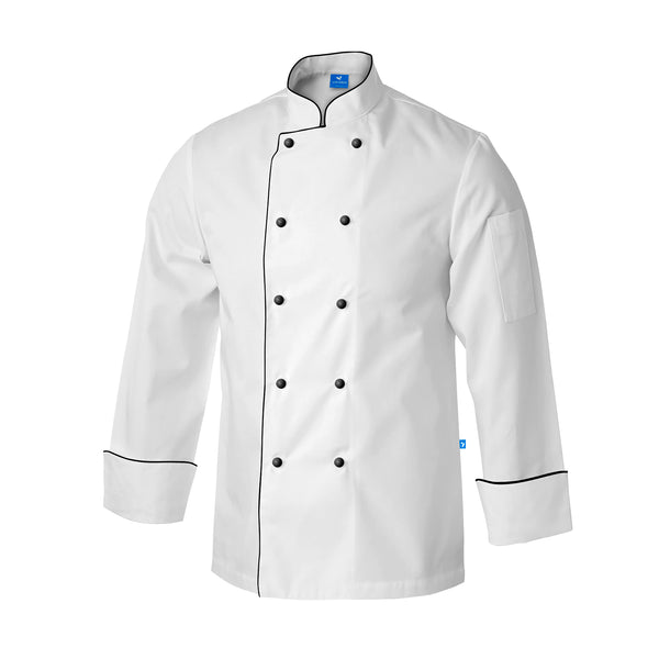 Chef Jacket with Black Piping, Unisex