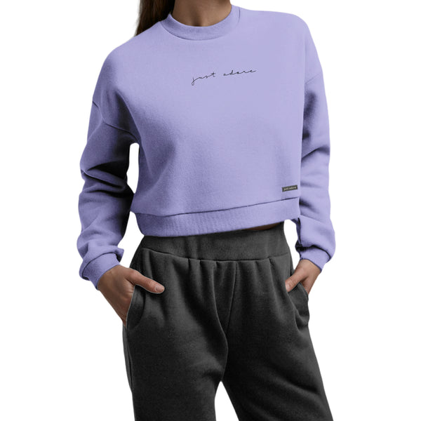 Just Adore Oversized Women Crop Sweatshirt