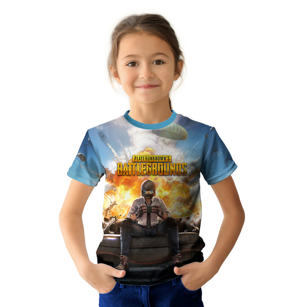 PlayerUnknown's Battlegrounds Multicolor Printed Kids Tshirt