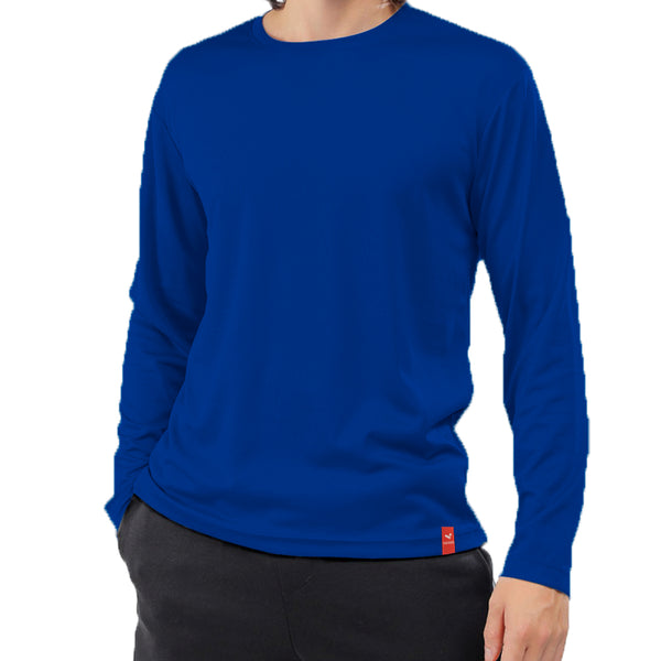 Round Neck Mesh T-shirt, Long Sleeve, Unisex - Dark Colors, MOQ - 12 pcs (Mixed Sizes)