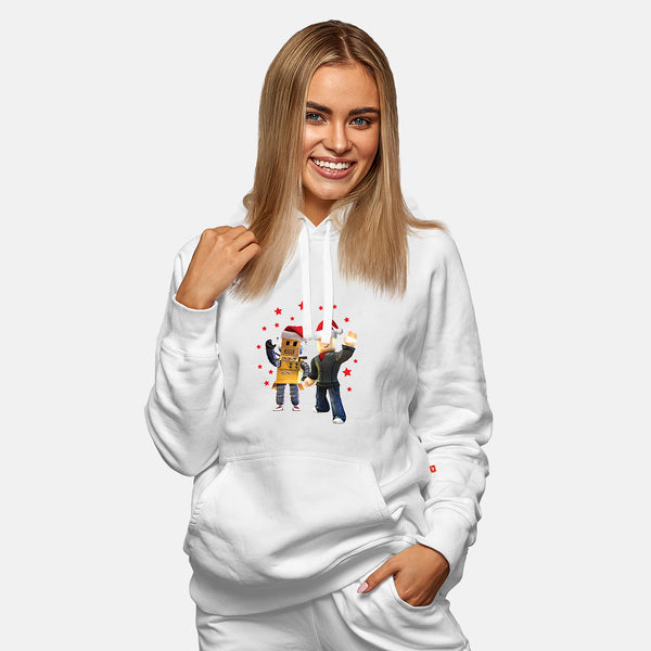 Get the Roblox Christmas special Hoodie for men Online,  Shop Roblox Merchandises online, Roblox fashion collaboration at online store, Order Roblox jacket for kids and adults at Just Adore®