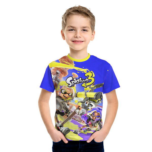 Splatoon 3 Characters Sublimation Printed Kids Tshirt