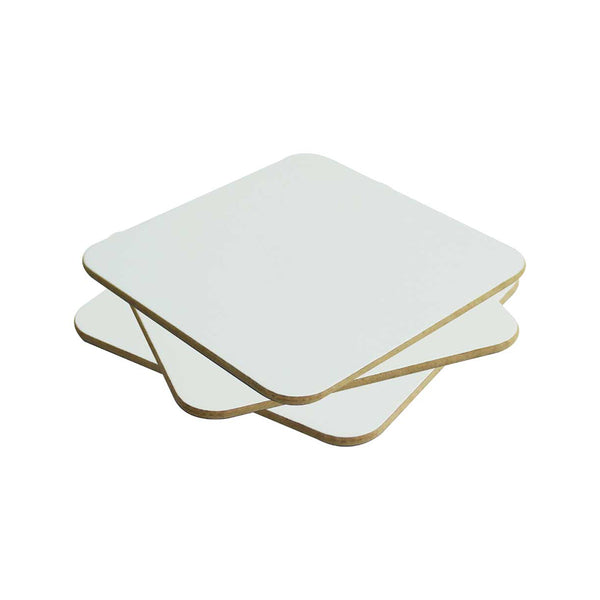Hardboard Tea Coasters, Blank - MOQ 120 pcs
