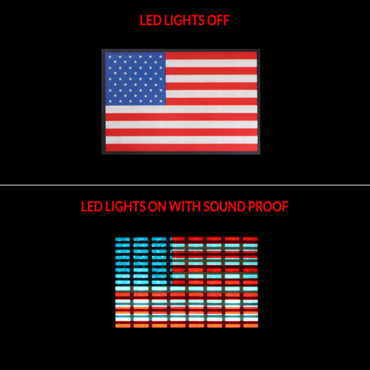 USA Flag LED T-shirt Black - Unisex - Just Adore