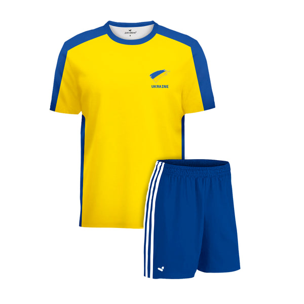 Ukraine Football Team Fans Home Jersey Set