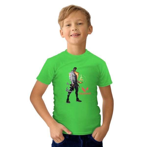 Shop Valorant clothing for kids, Valorant kids tees at online store, Purchase Valorant Character Phoenix printed t shirt for Boys and Girls, Buy Various gaming tshirts for kids at UAE only at Just Adore
