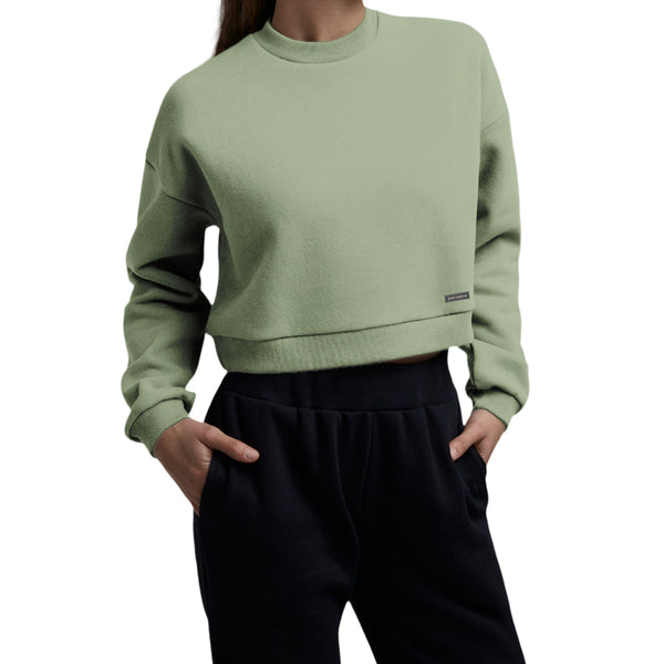 Oversized Women Crop Sweatshirt
