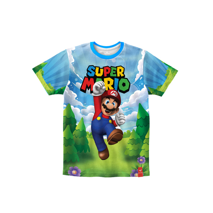 Buy super mario kids tshirts online, Multicolor printed super mario kids clothes online shopping, Purchase super mario shirt boy at online store, Order full sublimation printed kids gamming tees only at Just Adore®