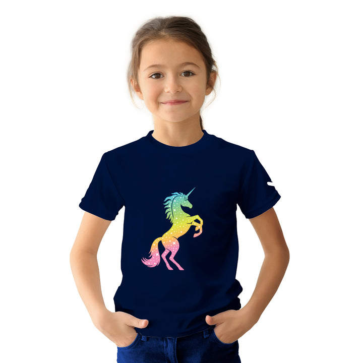 Buy colorful unicorn t-shirt design for kids online , Get your unicorn shirts for girls, unicorn shirts for birthday girl shop online, Purchase unicorn rainbow birthday shirt for kids at Just Adore®.