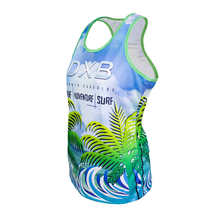 DXB Beach Tank Top Women - Fully printed trendy wear for beach from just adore